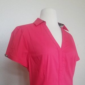 Short Sleeve pink Button up